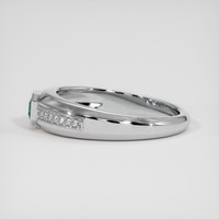 0.47 Ct. Bluish Green Sapphire Ring, 14K White Gold 4