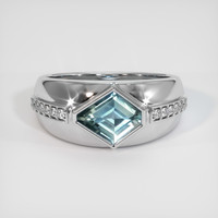 1.18 Ct. Sapphire Ring, 18K White Gold 1