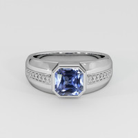1.84 Ct. Violet Sapphire Ring, 18K White Gold 1