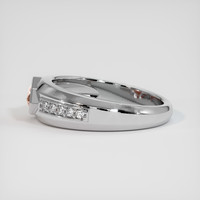 0.60 Ct. Peach Sapphire Ring, 18K White Gold 4