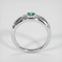 0.47 Ct. Bluish Green Sapphire Ring, 18K White Gold 3