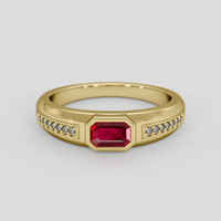 0.60 Ct. Ruby Ring, 14K Yellow Gold 1