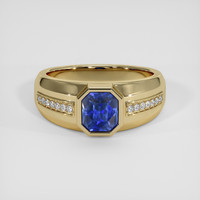 1.33 Ct. Blue Sapphire Ring, 14K Yellow Gold 1