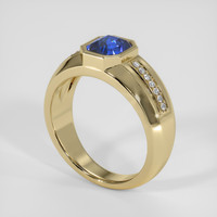 1.33 Ct. Blue Sapphire Ring, 14K Yellow Gold 2