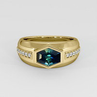 1.62 Ct. Bi Color Sapphire Ring, 14K Yellow Gold 1