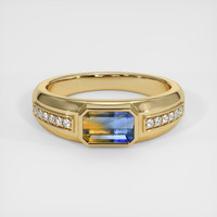 0.82 Ct. Bi Color Sapphire Ring, 14K Yellow Gold 1