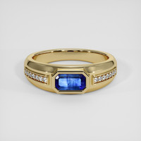 1.06 Ct. Blue Sapphire Ring, 14K Yellow Gold 1
