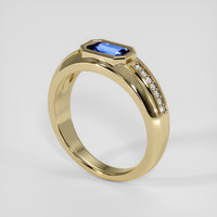 1.06 Ct. Blue Sapphire Ring, 14K Yellow Gold 2