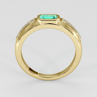 0.54 Ct. Emerald Ring, 18K Yellow Gold 3