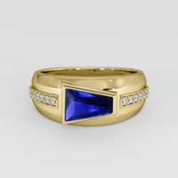 1.40 Ct. Blue Sapphire Ring, 18K Yellow Gold 1