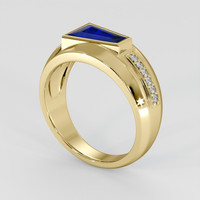 1.40 Ct. Blue Sapphire Ring, 18K Yellow Gold 2
