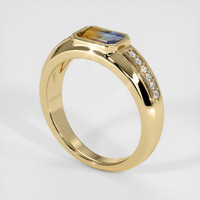 0.82 Ct. Bi Color Sapphire Ring, 18K Yellow Gold 2