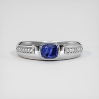 0.54 Ct. Blue Sapphire Ring, Platinum 950 1