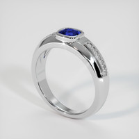 0.54 Ct. Blue Sapphire Ring, Platinum 950 2