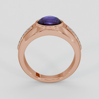 3.01 Ct. Bluish Purple Sapphire Ring, 14K Rose Gold 3
