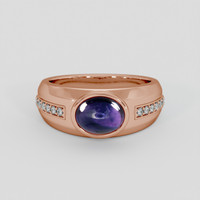 3.01 Ct. Bluish Purple Sapphire Ring, 18K Rose Gold 1