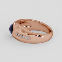 3.01 Ct. Bluish Purple Sapphire Ring, 18K Rose Gold 4