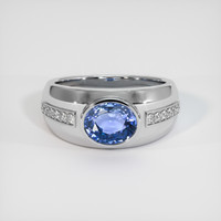 1.82 Ct. Purplish Blue Cobalt Spinel Ring, 10K White Gold 1
