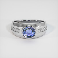 1.76 Ct. Purplish Blue Spinel Ring, 10K White Gold 1