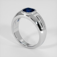 1.52 Ct. Blue Sapphire Ring, 18K White Gold 2