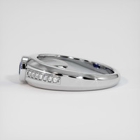 0.54 Ct. Blue Sapphire Ring, 18K White Gold 4