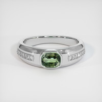 1.10 Ct. Sapphire Ring, 18K White Gold 1
