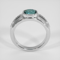 2.04 Ct. Greenish Blue Sapphire Ring, 18K White Gold 3