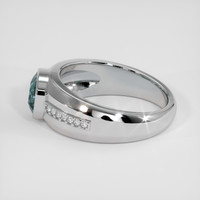 2.04 Ct. Greenish Blue Sapphire Ring, 18K White Gold 4