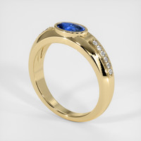 1.12 Ct. Blue Sapphire Ring, 10K Yellow Gold 2