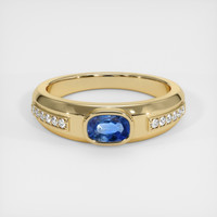 1.12 Ct. Blue Sapphire Ring, 10K Yellow Gold 1
