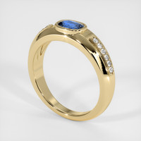 1.12 Ct. Blue Sapphire Ring, 10K Yellow Gold 2