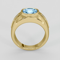 2.45 Ct. Sky Blue Topaz Ring, 18K Yellow Gold 3