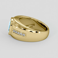 2.45 Ct. Sky Blue Topaz Ring, 18K Yellow Gold 4