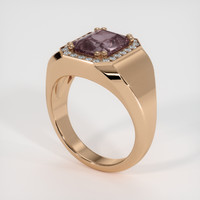 2.77 Ct. Pinkish Brown Sapphire Ring, 14K Rose Gold 2