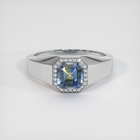 2.06 Ct. Sapphire Ring, 14K White Gold 1