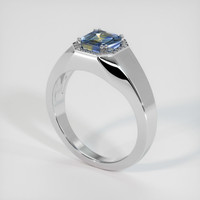 2.06 Ct. Sapphire Ring, 14K White Gold 2