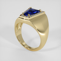 1.40 Ct. Blue Sapphire Ring, 14K Yellow Gold 2