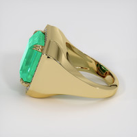 14.98 Ct. Emerald Ring, 18K Yellow Gold 4