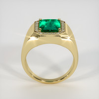 3.43 Ct. Emerald Ring, 18K Yellow Gold 3