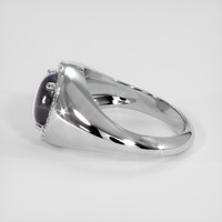 2.28 Ct. Black Sapphire Ring, 14K White Gold 4