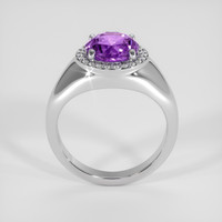 3.09 Ct. Purple Sapphire Ring, 18K White Gold 3