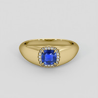 1.15 Ct. Blue Sapphire Ring, 10K Yellow Gold 1