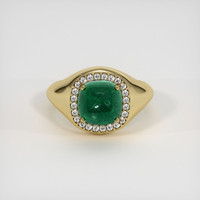 2.80 Ct. Emerald Ring, 18K Yellow Gold 1