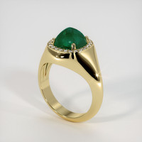 2.80 Ct. Emerald Ring, 18K Yellow Gold 2