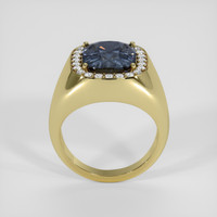 4.94 Ct. Greyish Blue Spinel Ring, 18K Yellow Gold 3