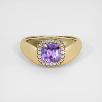 0.83 Ct. Sapphire Ring, 18K Yellow Gold 1