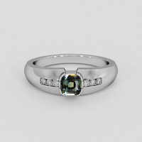 1.09 Ct. Bi Color Sapphire Ring, Platinum 950 1