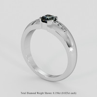 1.09 Ct. Bi Color Sapphire Ring, Platinum 950 2