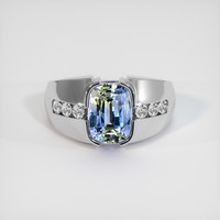 5.70 Ct. Sapphire Ring, 14K White Gold 1