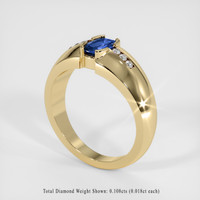 0.92 Ct. Sapphire Ring, 18K Yellow Gold 2